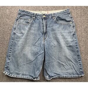 Levi's 569 Shorts Blue Denim Men's Sz 36 Shorts Loose Straight Jorts Grunge